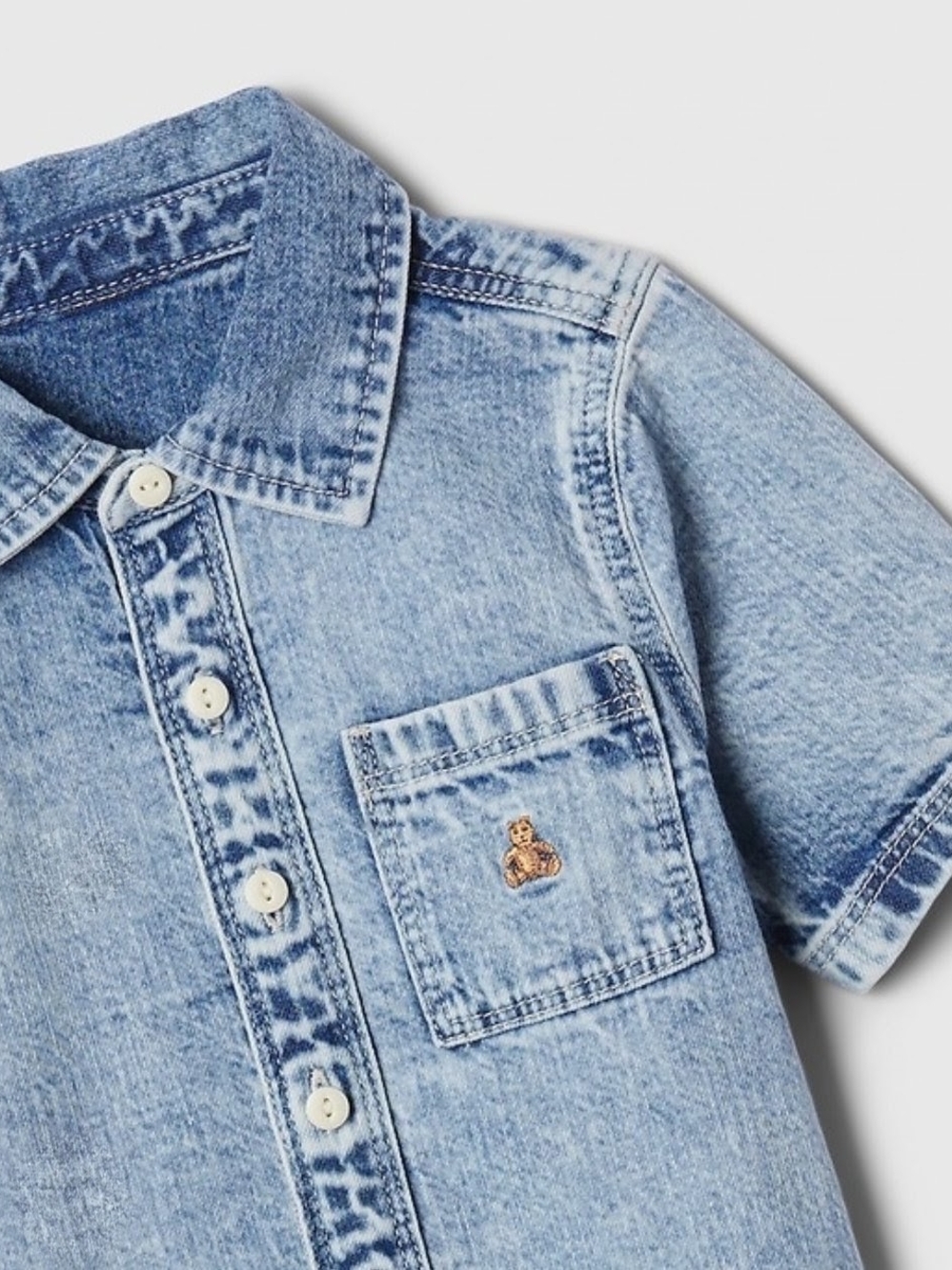 babyGAP Denim Short-Sleeve Button Up